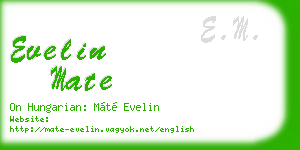 evelin mate business card